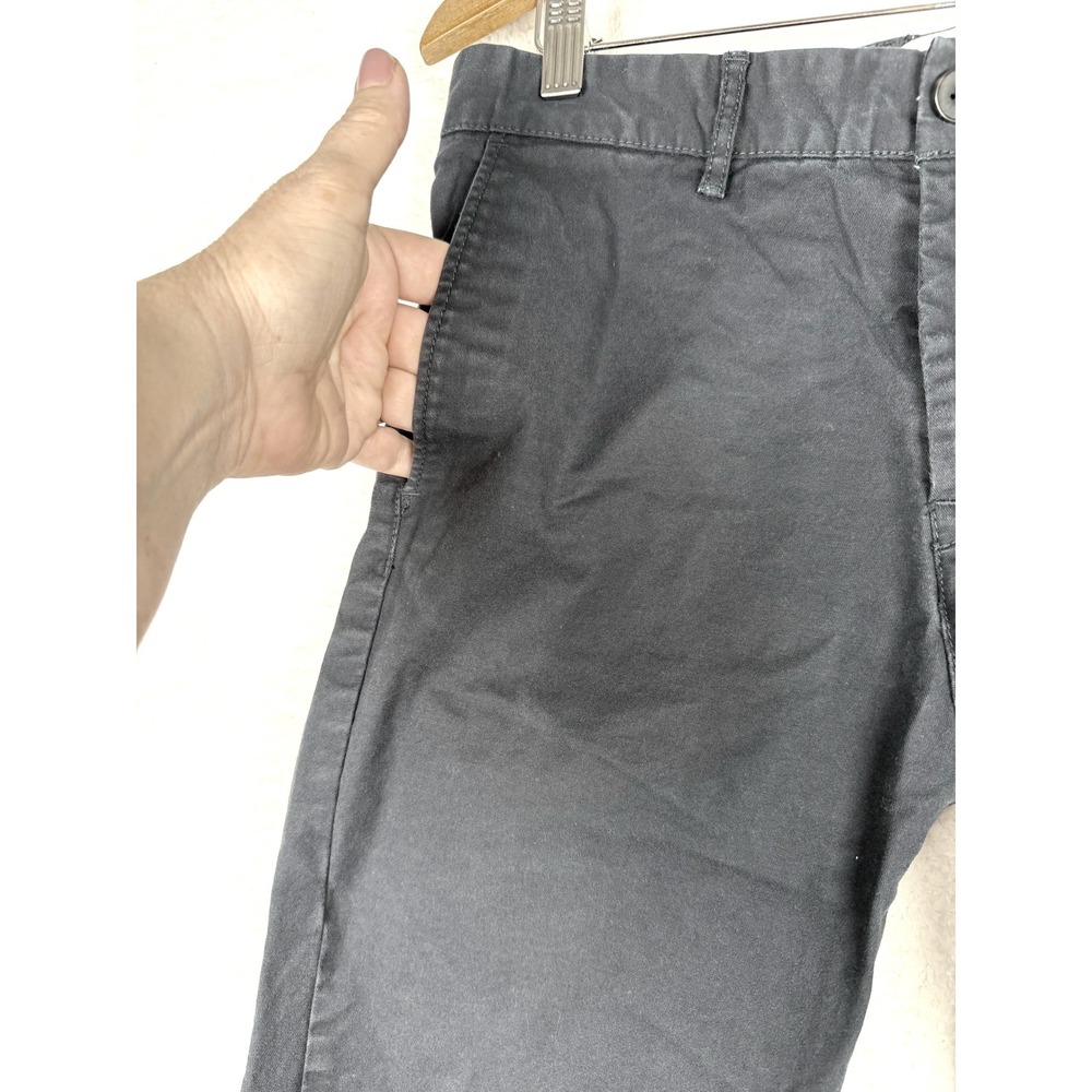H&M L.O.G.G. Chino Pants Mens 30 Navy Blue Skinny Fit Stretch‎ Cotton Trousers - Picture 2 of 9